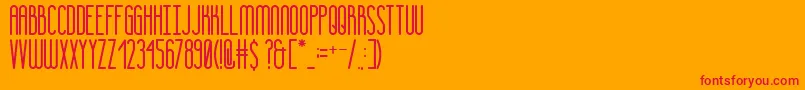 Thelategatsby-fontti – punaiset fontit oranssilla taustalla
