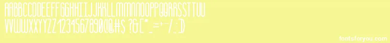 Шрифт Thelategatsby – белые шрифты на жёлтом фоне