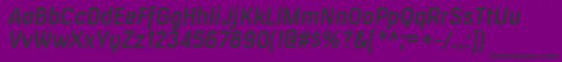 MilibussbItalic Font – Black Fonts on Purple Background