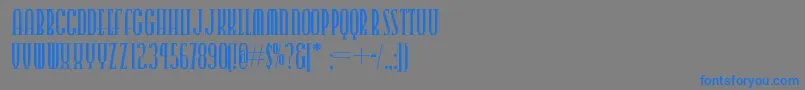 フォントPointswestnf – 灰色の背景に青い文字