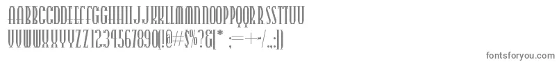 フォントPointswestnf – 白い背景に灰色の文字