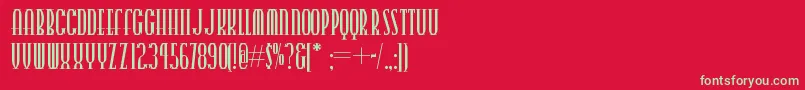 フォントPointswestnf – 赤い背景に緑の文字