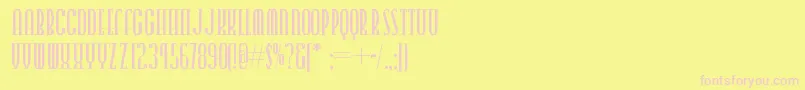 Pointswestnf Font – Pink Fonts on Yellow Background