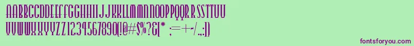 Pointswestnf Font – Purple Fonts on Green Background