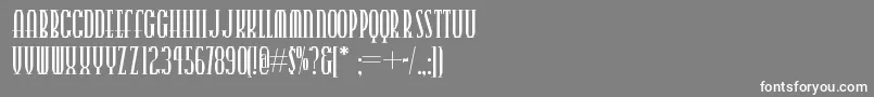 フォントPointswestnf – 灰色の背景に白い文字