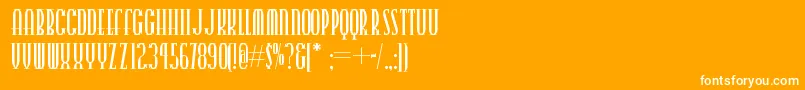 フォントPointswestnf – オレンジの背景に白い文字