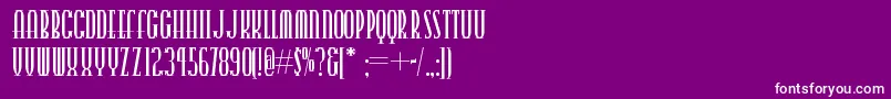 Pointswestnf Font – White Fonts on Purple Background