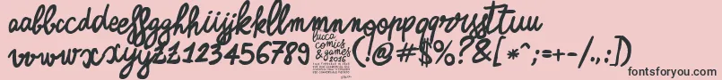 ZerocalcareScriptBold Font – Black Fonts on Pink Background