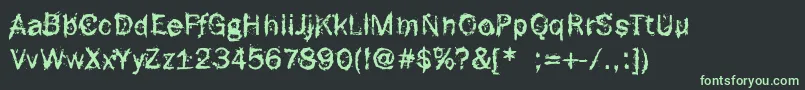 フォントFRottenFont – 黒い背景に緑の文字