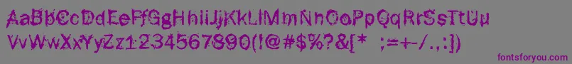 Шрифт FRottenFont – фиолетовые шрифты на сером фоне