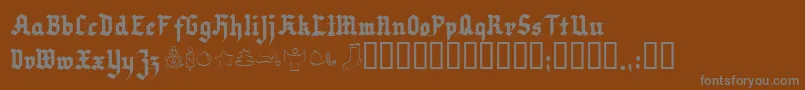 Very Christmess Font – Gray Fonts on Brown Background