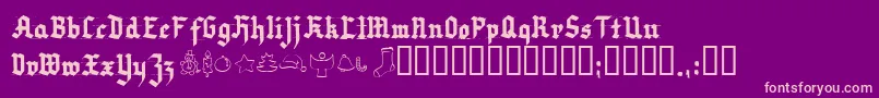 Very Christmess Font – Pink Fonts on Purple Background
