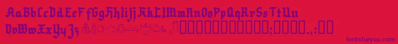 fuente Very Christmess – Fuentes Moradas Sobre Fondo Rojo
