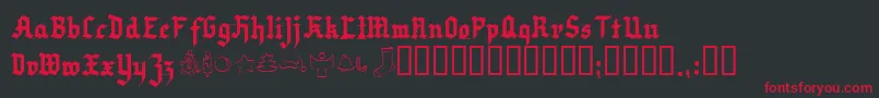 Very Christmess Font – Red Fonts on Black Background