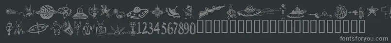 Spacwe ffy Font – Gray Fonts on Black Background