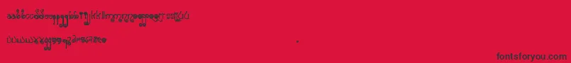 Spiraling Font – Black Fonts on Red Background