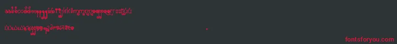 Spiraling Font – Red Fonts on Black Background