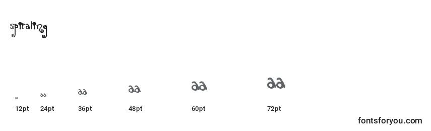 Spiraling Font Sizes