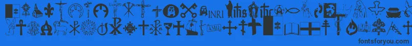 More about Christendom Font Christendom Font – Black Fonts on Blue Background