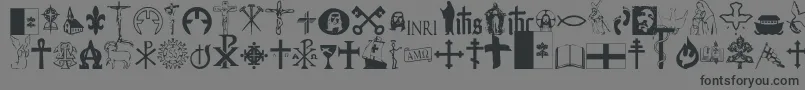 Шрифт Christendom – чёрные шрифты на сером фоне