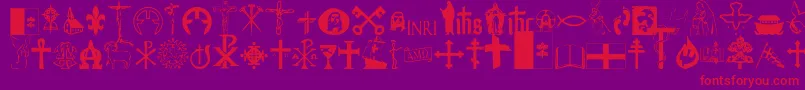 Christendom Font – Red Fonts on Purple Background