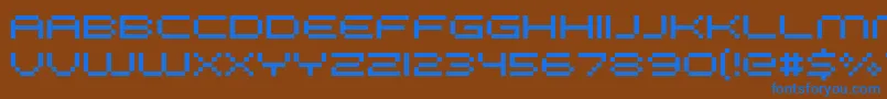 FffGalaxy Font – Blue Fonts on Brown Background