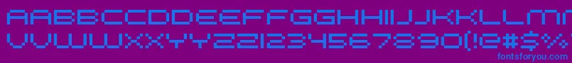 フォントFffGalaxy – 紫色の背景に青い文字