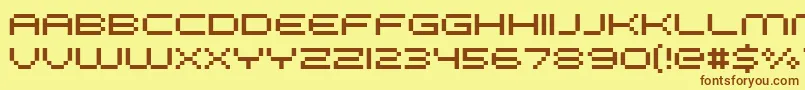 FffGalaxy Font – Brown Fonts on Yellow Background