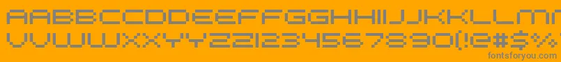 FffGalaxy-Schriftart – Graue Schriften auf orangefarbenem Hintergrund