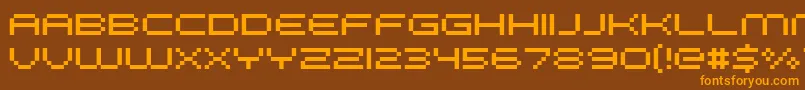 FffGalaxy Font – Orange Fonts on Brown Background