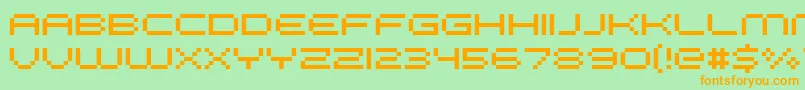 FffGalaxy Font – Orange Fonts on Green Background