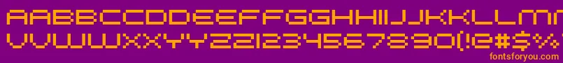 FffGalaxy Font – Orange Fonts on Purple Background