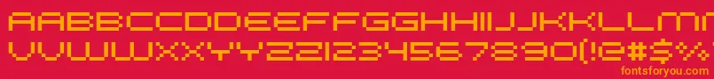 FffGalaxy Font – Orange Fonts on Red Background