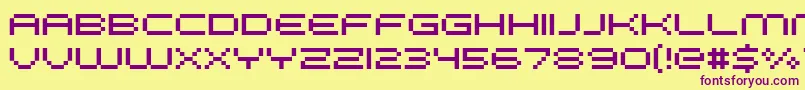 FffGalaxy Font – Purple Fonts on Yellow Background