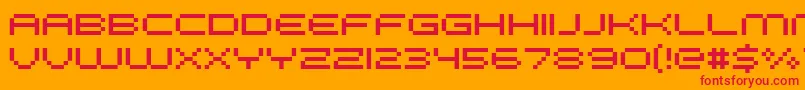 FffGalaxy Font – Red Fonts on Orange Background