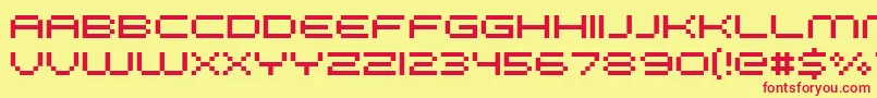 FffGalaxy Font – Red Fonts on Yellow Background