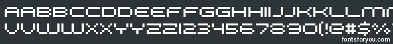 フォントFffGalaxy – 黒い背景に白い文字