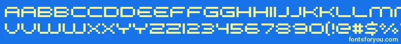 FffGalaxy Font – Yellow Fonts on Blue Background