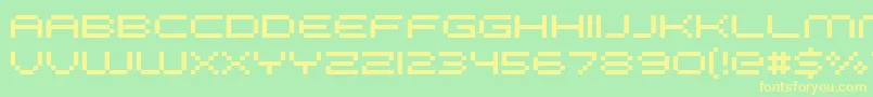 FffGalaxy Font – Yellow Fonts on Green Background