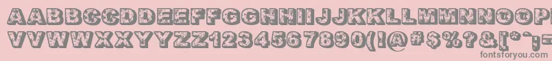 FloralDawn Font – Gray Fonts on Pink Background