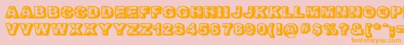 FloralDawn Font – Orange Fonts on Pink Background