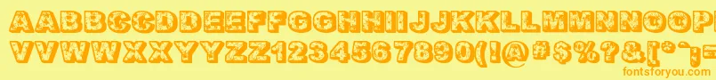 Шрифт FloralDawn – оранжевые шрифты на жёлтом фоне