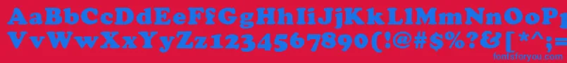 SanasoftKladezBlack.Kz Font – Blue Fonts on Red Background