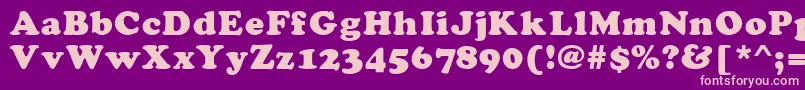 SanasoftKladezBlack.Kz Font – Pink Fonts on Purple Background