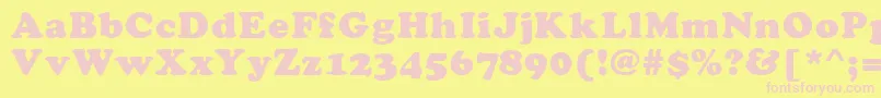 SanasoftKladezBlack.Kz Font – Pink Fonts on Yellow Background