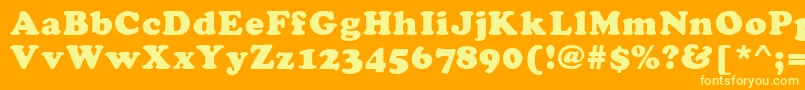 Więcej informacji o czcionce SanasoftKladezBlack.Kz Czcionka SanasoftKladezBlack.Kz – żółte czcionki na pomarańczowym tle