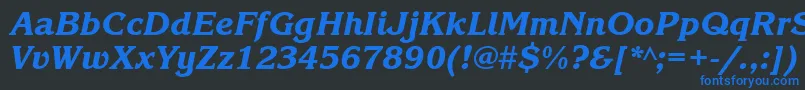 KorinnablackettItalic Font – Blue Fonts on Black Background
