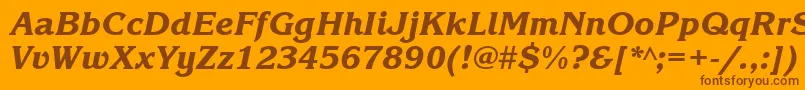 KorinnablackettItalic Font – Brown Fonts on Orange Background