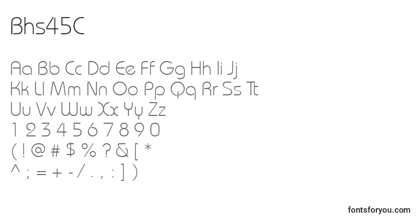 Fuente Bhs45C - alfabeto, números, caracteres especiales