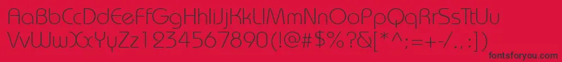 フォントBhs45C – 赤い背景に黒い文字